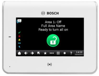 bosch alarm system touch keypad
